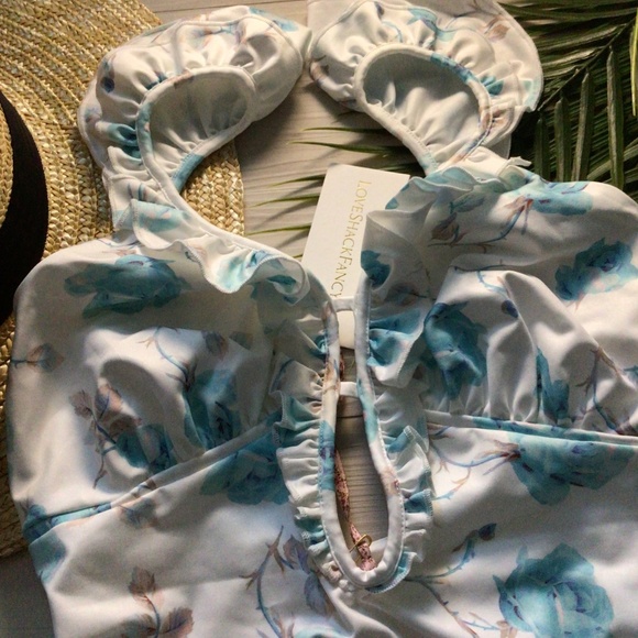 LoveShackFancy 🩵 Floral Ruffle One Piece Swimsuit - Picture 11 of 16